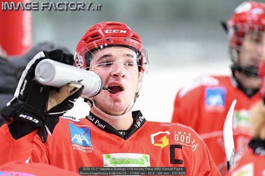2020-10-11 Valpellice Bulldogs U19-Hockey Pieve 0450 Samuel Payra